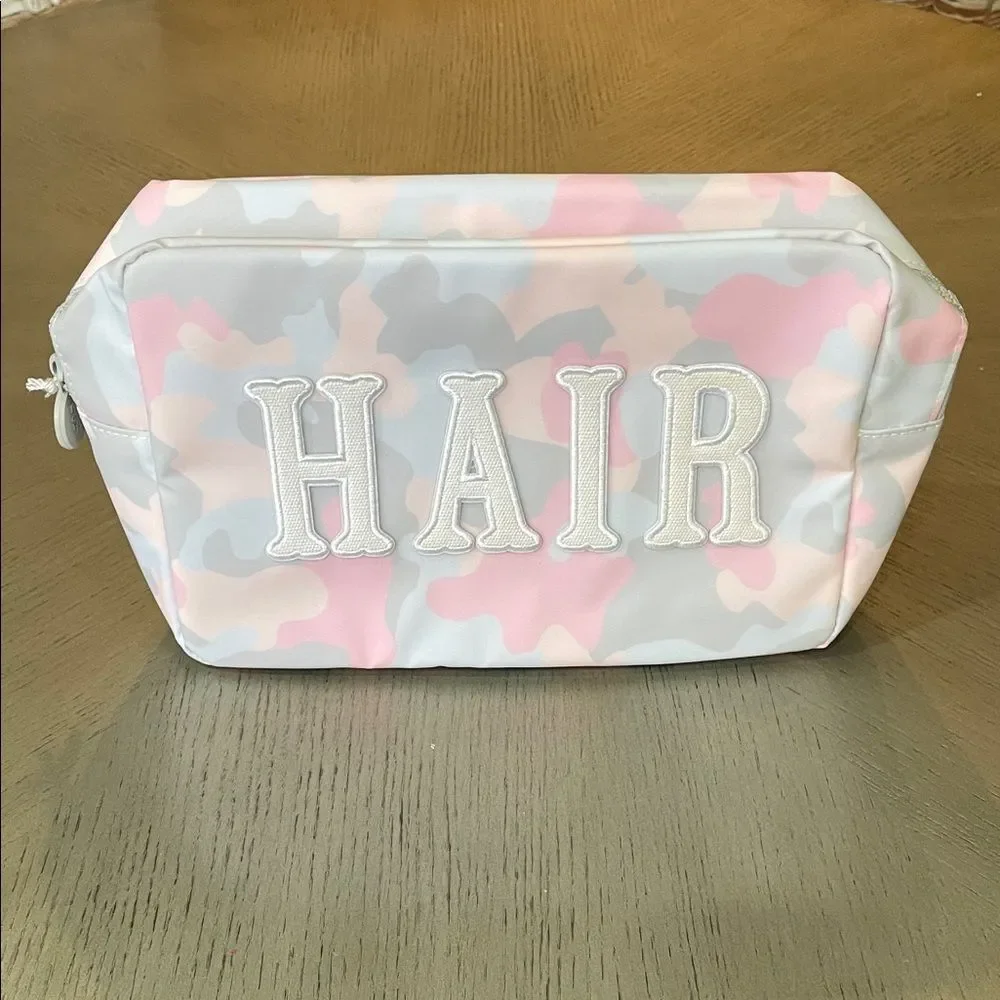TRVL Signature Accessories Pink and Gray Camouflage Hair Bag